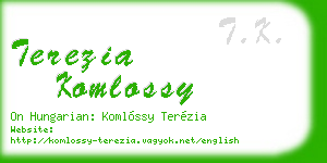 terezia komlossy business card