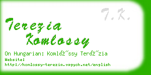 terezia komlossy business card